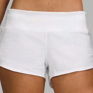 Lululemon Speed Up Low-Rise Lined Short 2.5" White Size 4
